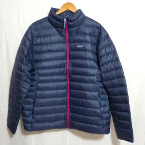 Patagonia Men's Down Sweater Full Zip Puffer Jacket XXLarge Pitch Blue NEW